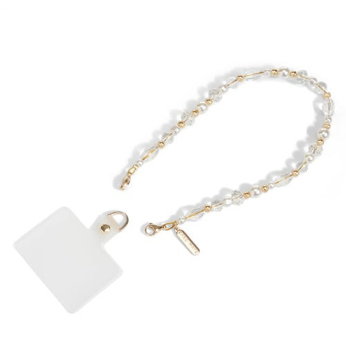 Anchor Card Phone Charm Beaded Moon Crystal