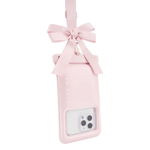 Waterproof Large Floating Phone Pouch w/ Bow Ballet Pink
