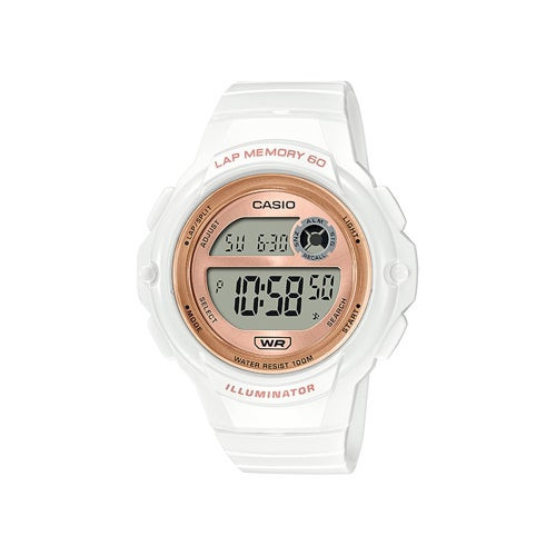 Ladies' 5-Year Battery Digital Sports Watch  White
