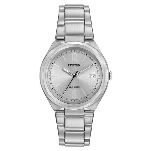 Ladies' Chandler Eco-Drive Silver Stainless Steel Watch  Silver Dial