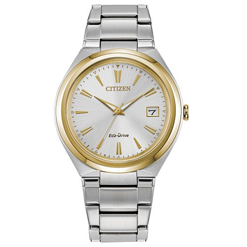 Ladies' Corporate Exclusive Eco-Drive Two-Tone SS Watch  Silver Dial