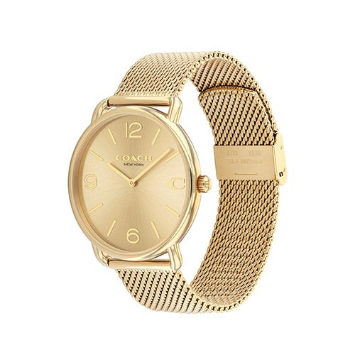 Men's Elliot Gold-Tone Stainless Steel Mesh Watch  Gold Dial