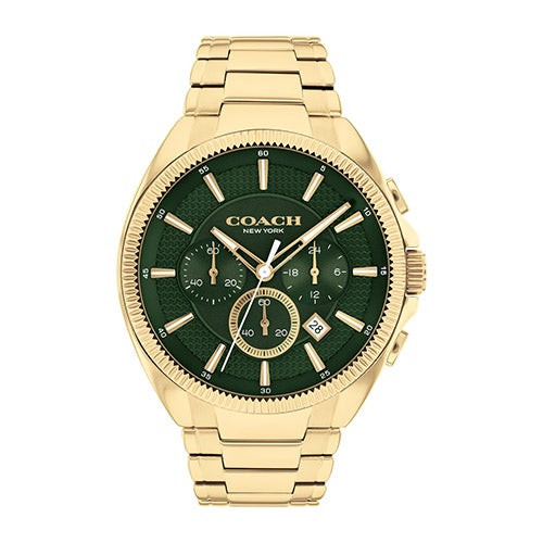 Men's Jackson Chronograph Gold-Tone Stainless Steel Watch  Green Dial