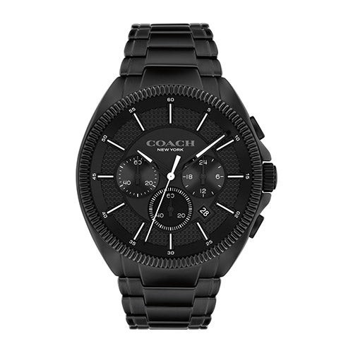 Men's Jackson Chronograph Black IP Stainless Steel Watch  Black Dial
