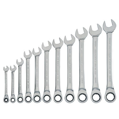 11pc MM Ratcheting Combination Wrench Set