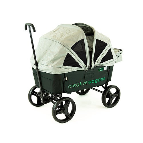 Buggy Wagon w/ Convertible Canopy Black & Gray