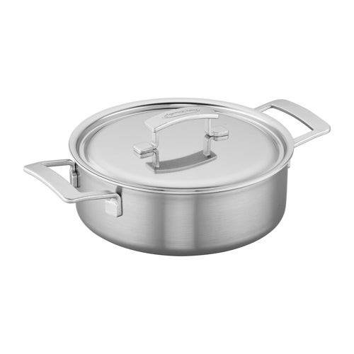 Industry 5-Ply 4qt Stainless Steel Deep Saute Pan w/ Double Handles