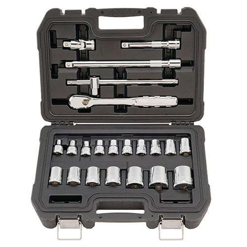 22pc 1/2" Drive Metric Socket Set