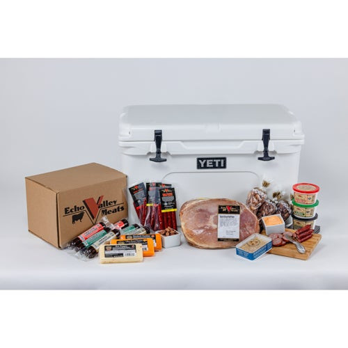 24pc Spiral Ham Gift Set w/ White Yeti Tundra 45 Cooler