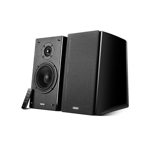 Wood Bluetooth Bookshelf Speakers Black
