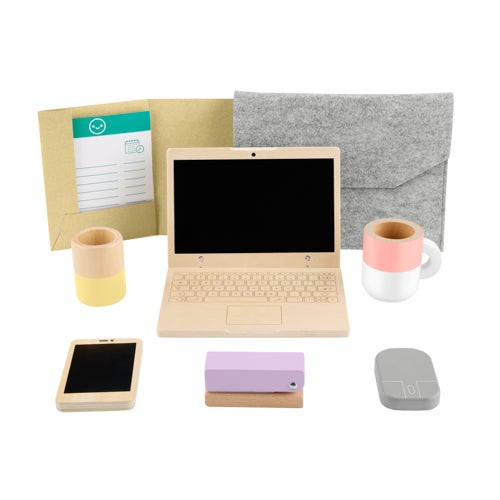 Wood Pretend Play Work From Home Set Ages 3+ Years