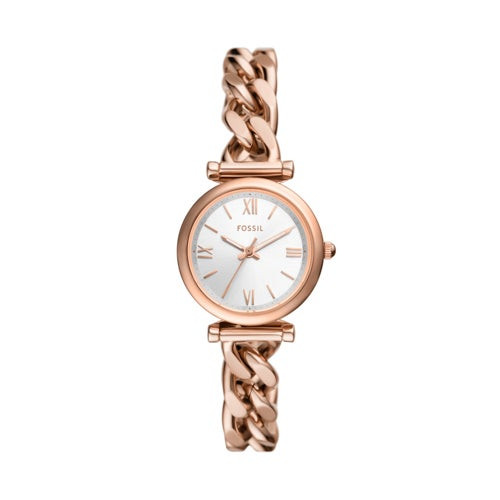 Ladies Carlie Rose Gold-Tone Stainless Steel Watch Silver Dial