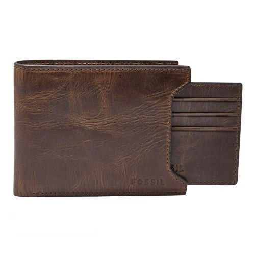 Derrick Leather RFID Sliding 2-in-1 Wallet Brown