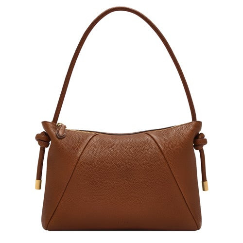 Willa Leather Shoulder Bag Medium Brown