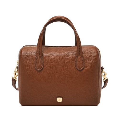 Lainey Leather Satchel Brown