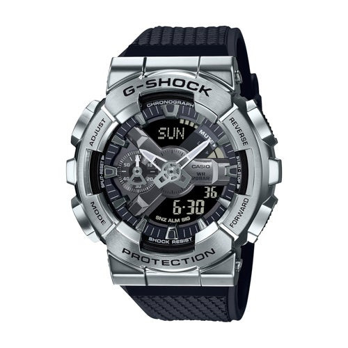 Men's G-Shock Ana-Digi Silver-Tone & Black Resin Watch