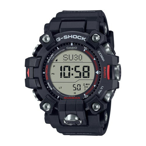 Men's Mudman Triple Sensor Black & Red Bio-Based Resin Watch
