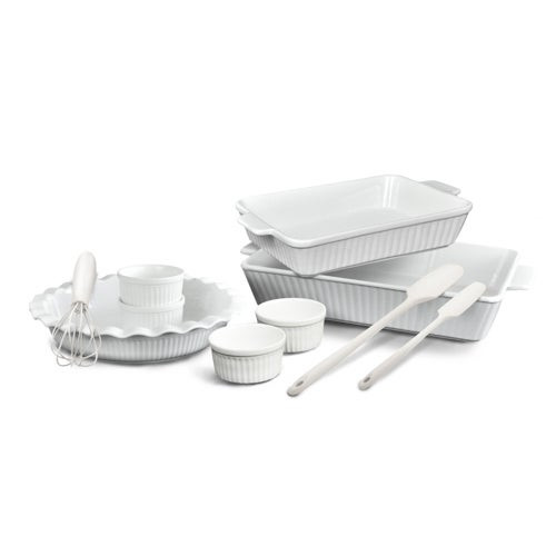 10pc Ceramic Bakeware Set White