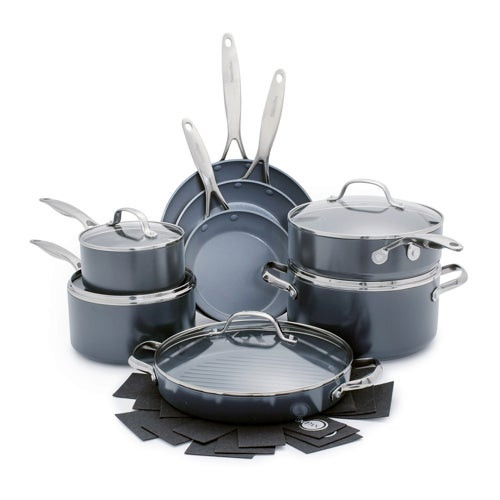 Valencia Pro 13pc Ceramic Nonstick Cookware Set Gray