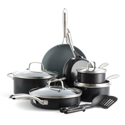 12pc Swift Ceramic Nonstick Cookware Set