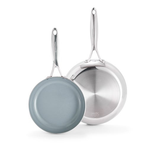 Valencia Pro Stainless Steel 8" & 10" Frypan Set