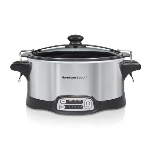 6qt Stay or Go Sear & Cook Programmable Slow Cooker Silver