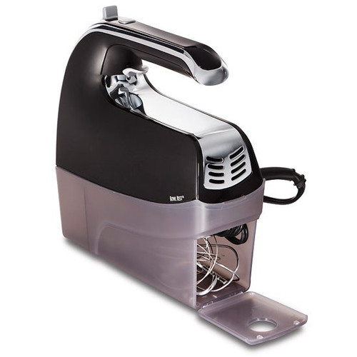 6 Speed Hand Mixer with Snap-On Case Black
