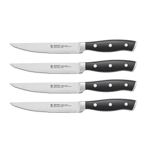 Forged Accent 4pc Steak Knife Set Black