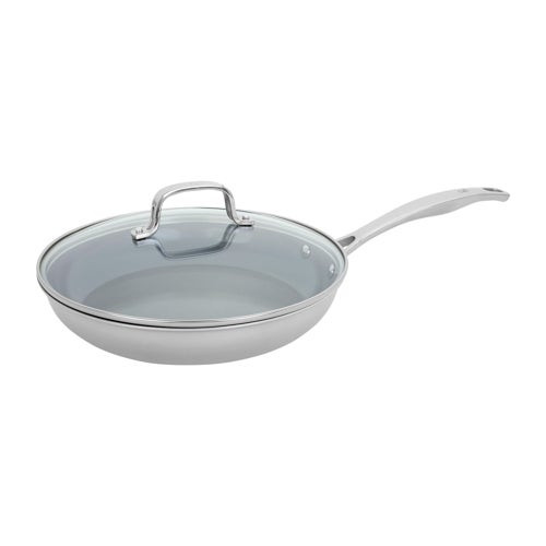 CLAD H3 10" Stainless Steel Ceramic Nonstick Frypan w/ Lid