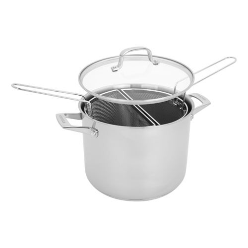 8.5qt Stainless Steel Pasta Pot w/ Colander Baskets