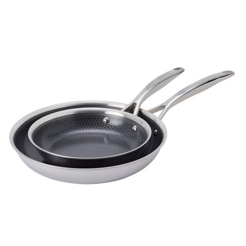 Paradigm Ceramic 2pc SS Hybrid Dual Performance 8" & 10" Fry Pan Set