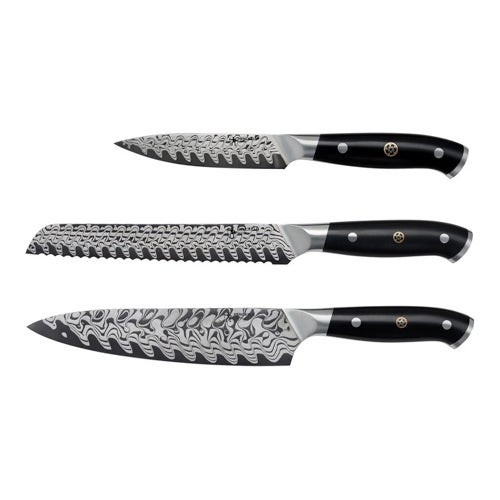 Compass Damascus 3pc Starter Knife Set