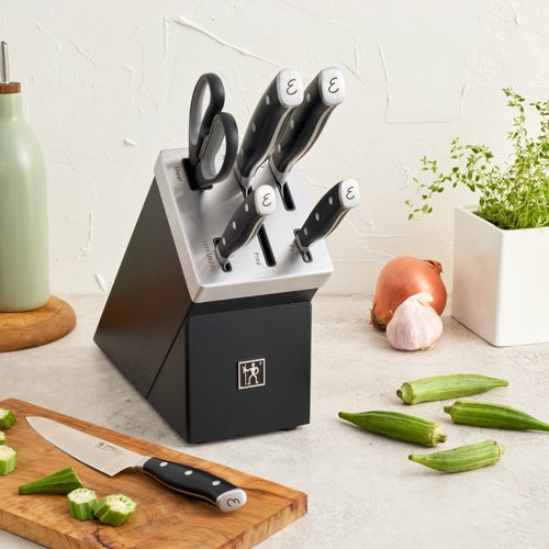 Nola by Emeril 7pc Self-Sharpening Knife Block Set