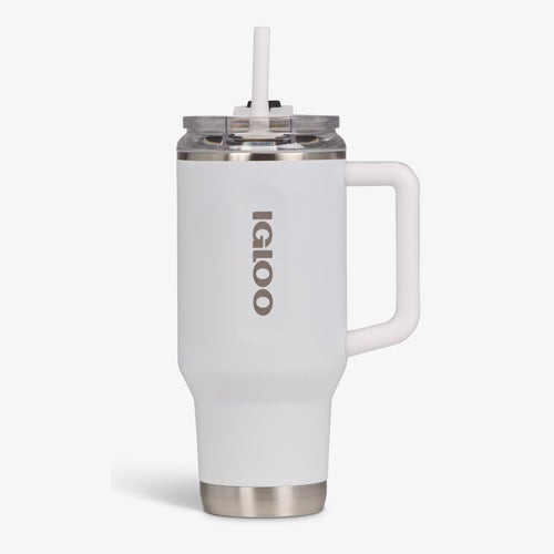 32oz Flip N Slip Travel Mug White