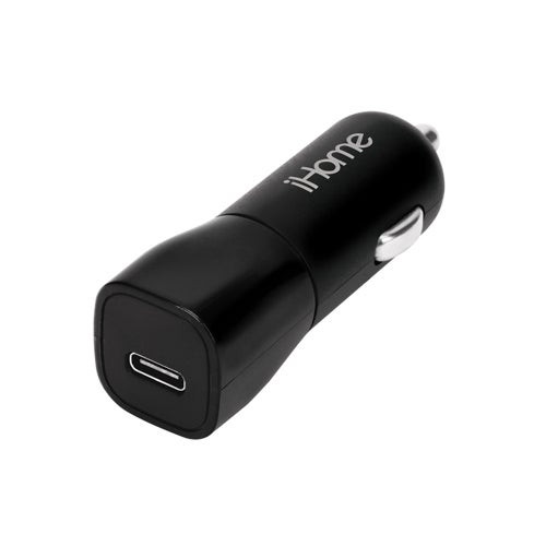 Car Charger + Type-C to Lightning Durastrain Cable Black