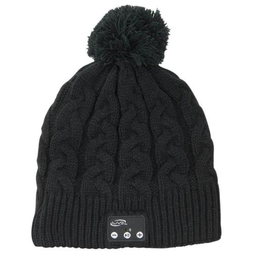 Bluetooth Wireless Music Beanie  w/ Built-in Speakers and Mic Black