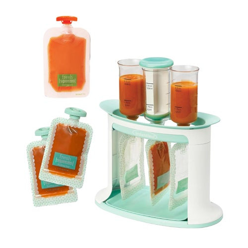 Squeeze Station Baby Food Maker w/ 50 Pack of Squeeze Pouches