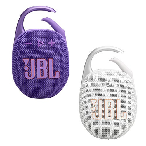 Clip 5 Ultra-Portable  Waterproof Speaker - 2pc Kit Purple/White