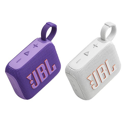 Go 4 Ultra-Portable Bluetooth Speaker - Set of 2 Purple/White