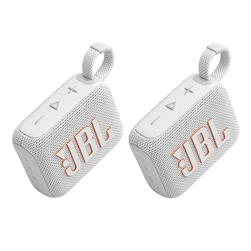 Go 4 Ultra-Portable Bluetooth Speaker - Set of 2 White