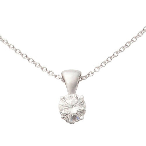 14k White Gold Diamond Necklace .15ct