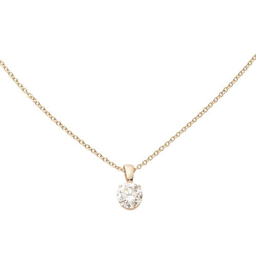 14k Yellow Gold Diamond Necklace .20ct