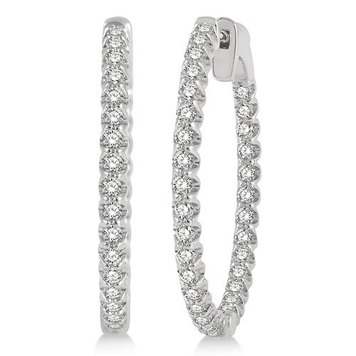 Diamond Hoop Earrings