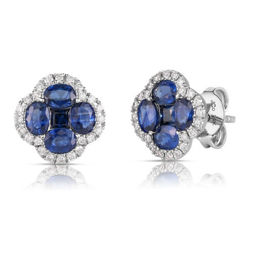 Sapphire and Diamond Earrings