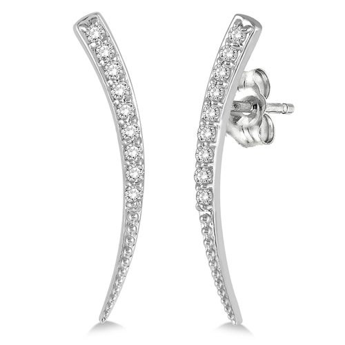 Diamond Ear Climber Earrings