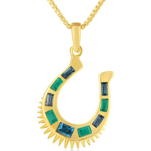Lucky Horseshoe Pendant Necklace