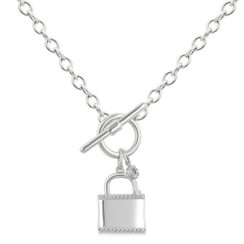 Lock & Key Toggle Diamond Necklace