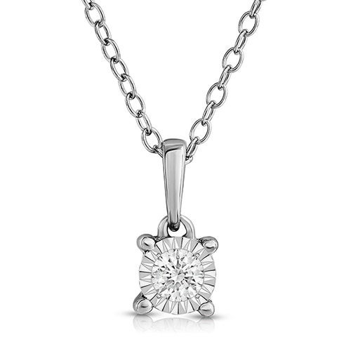 Diamond Solitaire Necklace .10ct