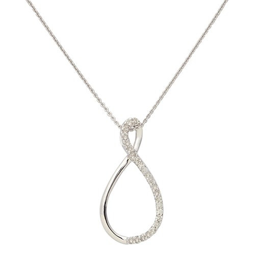 White Gold Diamond Infinity Necklace