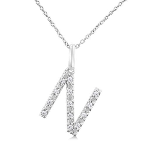 Initial Diamond Necklace-N